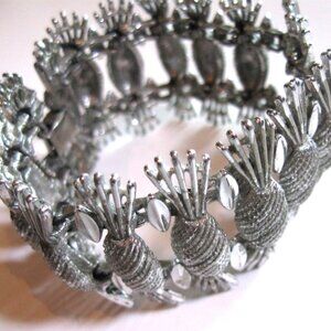 Vintage SARAH COVENTRY Silver Pineapple Chain Bracelet